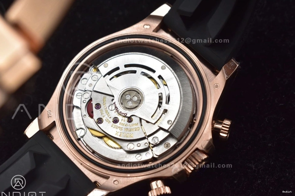 Rubber 116515 Edition Daytona Strap 1:1 RG on Oysterflex BTF Dial Best SA4130 0307